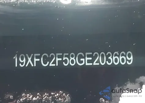 2016 Honda Civic Lx из США, поврежденный, VIN 19XFC2F58GE203669